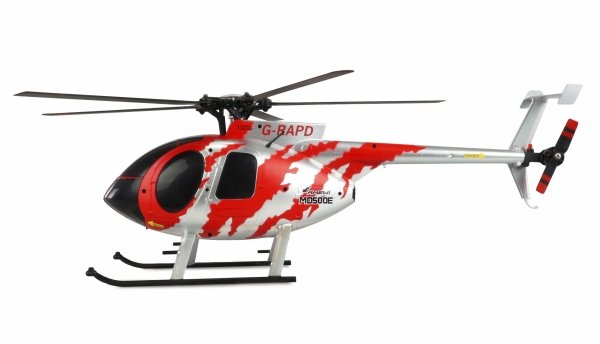 25334 AFX MD500E ZIVIL BRUSHLESS 4-KANAL 325MM HELIKOPTER 6G RTF ROT/SILBER